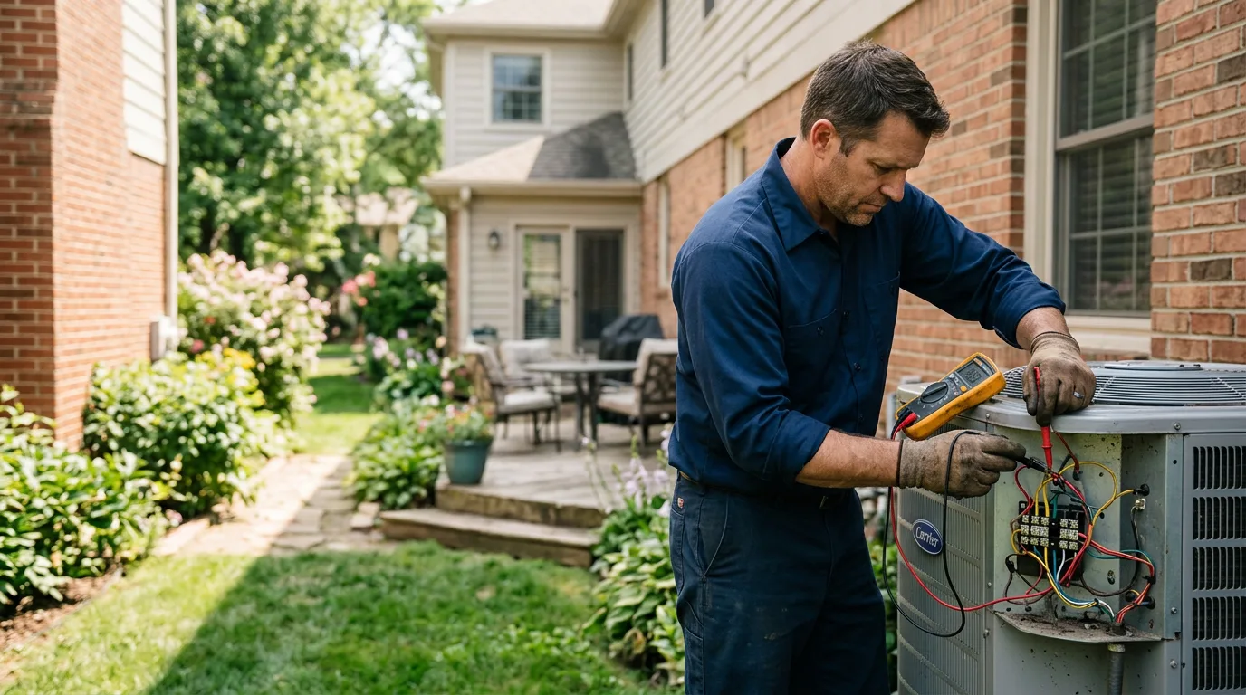 HVAC technician working near Hollow Rock, TN